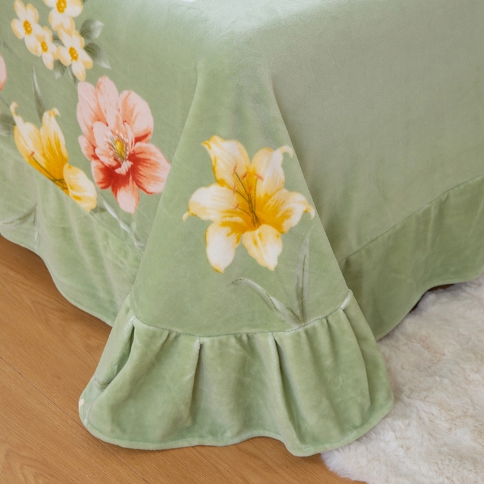 91家纺网 家纺一手货源 找家纺 优姿家纺 2025新款加厚全消光牛奶绒印花四件套四季繁华