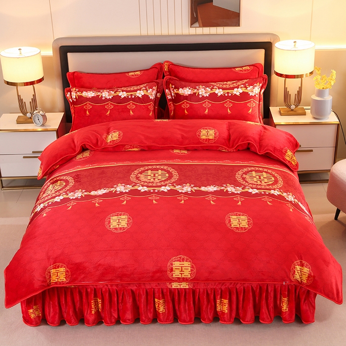 91家纺网 家纺一手货源 找家纺 代芙家纺2025款高克重10斤牛奶绒四件套【下载图片前看下详情公告】良辰美景