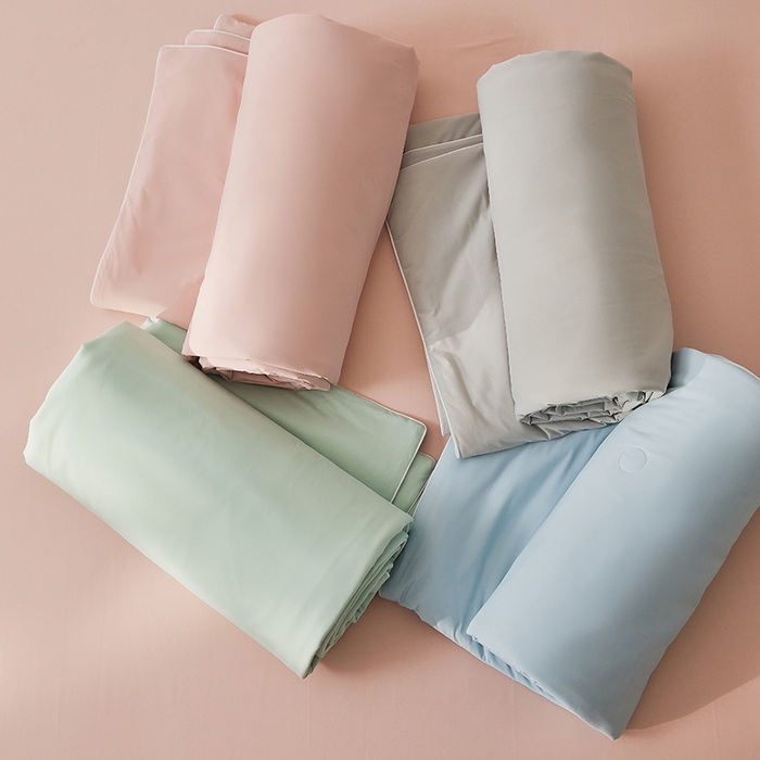 91家纺网 家纺一手货源 找家纺 （总）红淳家纺 2025新款冰激凌系列-90锦纶-A类凉感冰敷夏被