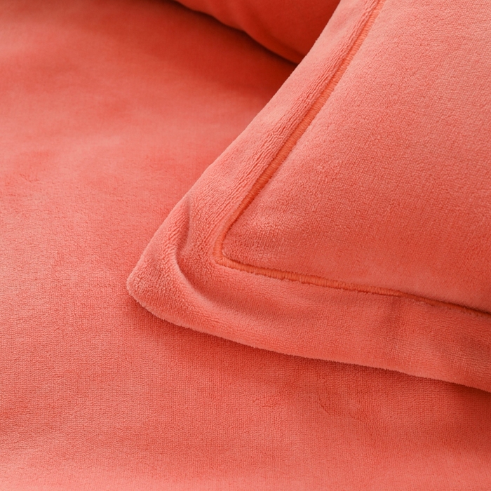 91家纺网 家纺一手货源 找家纺 优姿家纺 2025新款加厚全消光牛奶绒印花四件套香妃桔