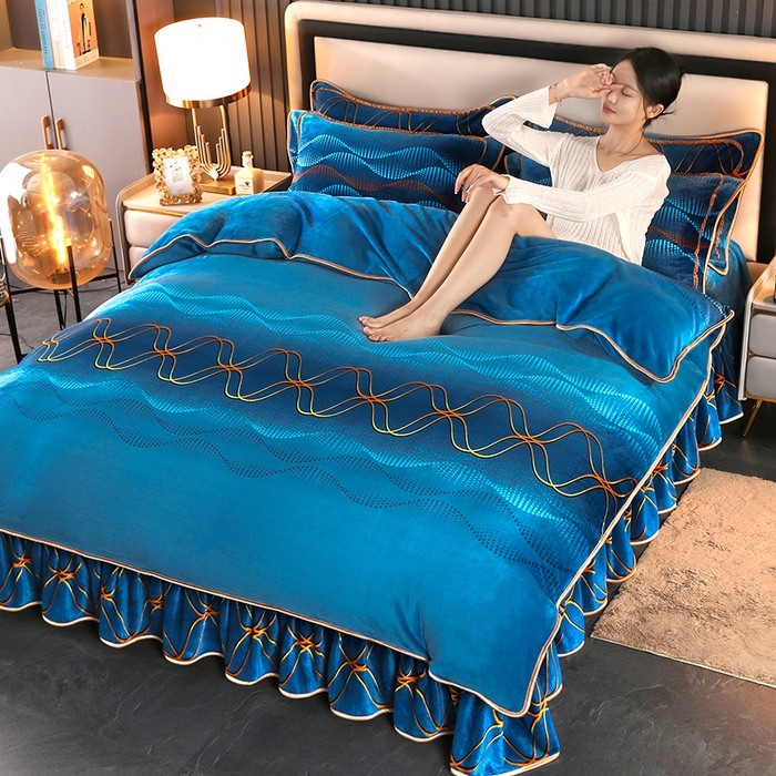 91家纺网 家纺一手货源 找家纺 代芙家纺2025款高克重10斤牛奶绒四件套【下载图片前看下详情公告】律动情怀