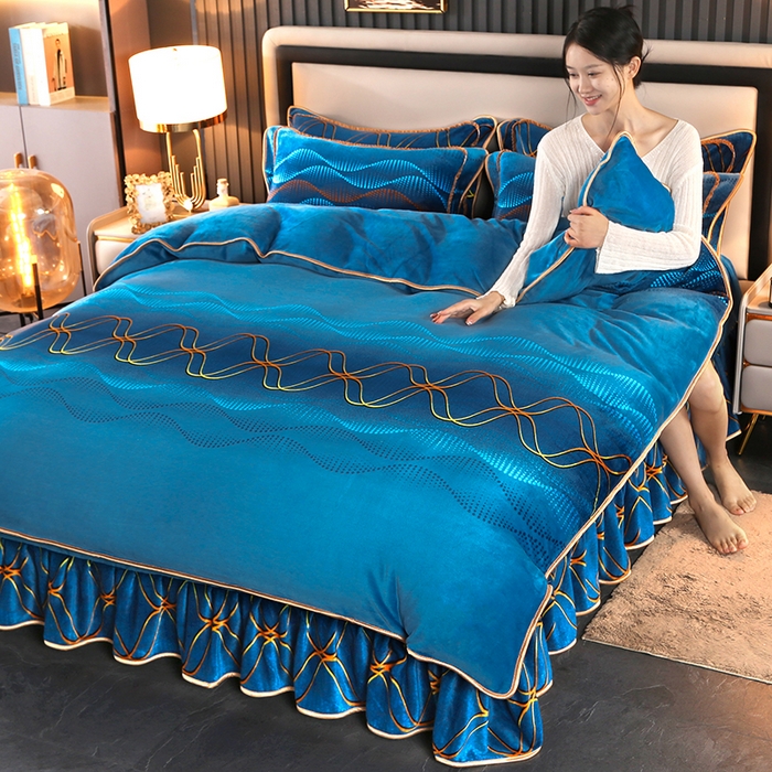 91家纺网 家纺一手货源 找家纺 代芙家纺2025款高克重10斤牛奶绒四件套【下载图片前看下详情公告】律动情怀