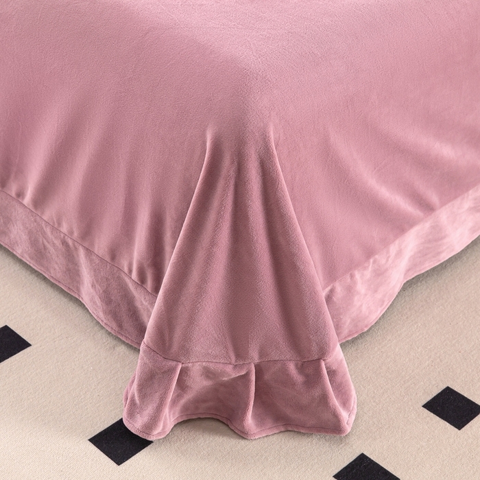 91家纺网 家纺一手货源 找家纺 优姿家纺 2025新款加厚全消光牛奶绒印花四件套香芋紫