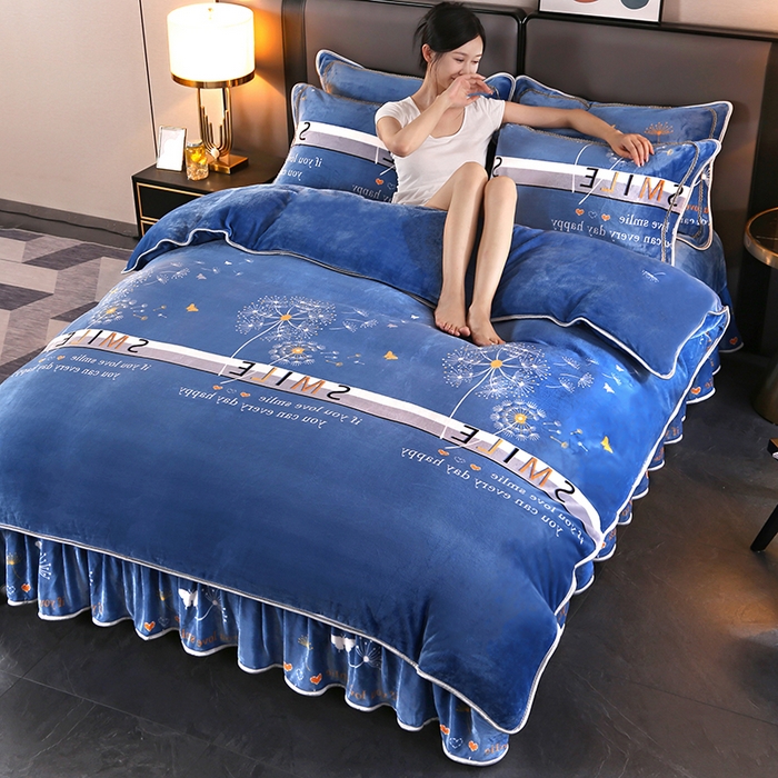 91家纺网 家纺一手货源 找家纺 代芙家纺2025款高克重10斤牛奶绒四件套【下载图片前看下详情公告】蒲公英