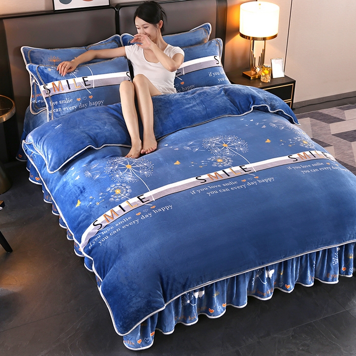 91家纺网 家纺一手货源 找家纺 代芙家纺2025款高克重10斤牛奶绒四件套【下载图片前看下详情公告】蒲公英