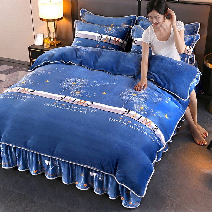 91家纺网 家纺一手货源 找家纺 代芙家纺2025款高克重10斤牛奶绒四件套【下载图片前看下详情公告】蒲公英