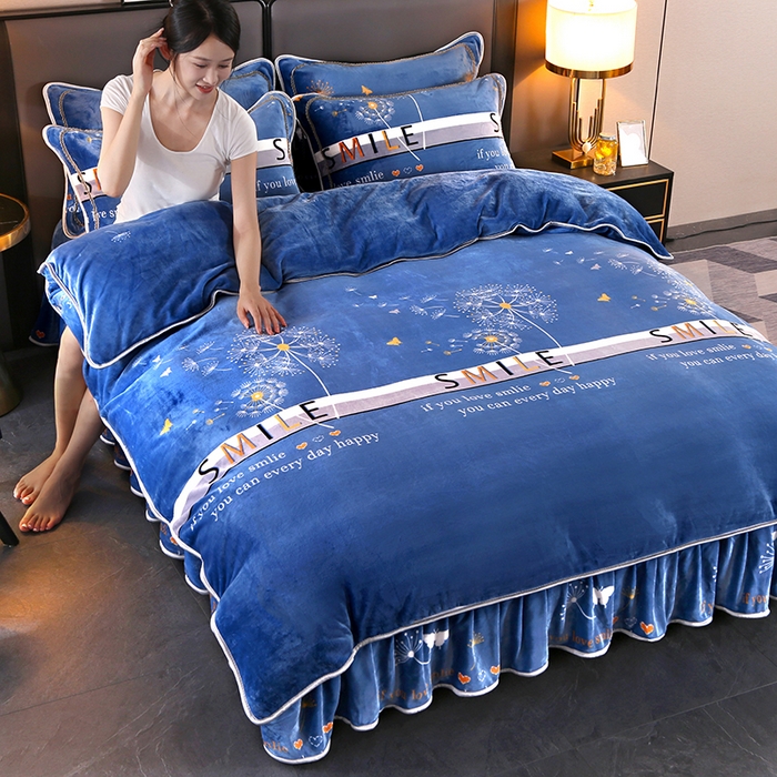 91家纺网 家纺一手货源 找家纺 代芙家纺2025款高克重10斤牛奶绒四件套【下载图片前看下详情公告】蒲公英