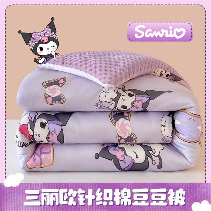 91家纺网 家纺一手货源 找家纺 （总）2025年新款直播三丽鸥被子针织棉豆豆被冬被加厚被芯儿童学生冬被成人加厚被子大豆被