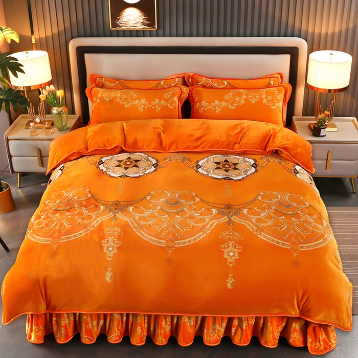 91家纺网 家纺一手货源 找家纺 代芙家纺2025款高克重10斤牛奶绒四件套【下载图片前看下详情公告】盛世年华