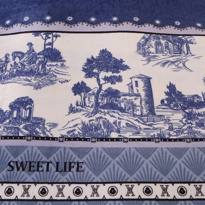 91家纺网 家纺一手货源 找家纺 代芙家纺2025款高克重10斤牛奶绒四件套【下载图片前看下详情公告】水墨江南