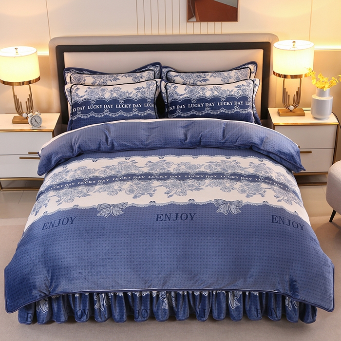 91家纺网 家纺一手货源 找家纺 代芙家纺2025款高克重10斤牛奶绒四件套【下载图片前看下详情公告】水墨世界