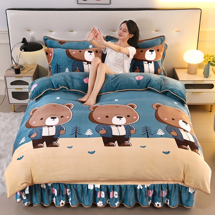 代芙家纺2025款高克重10斤牛奶绒四件套【下载图片前看下详情公告】泰迪熊