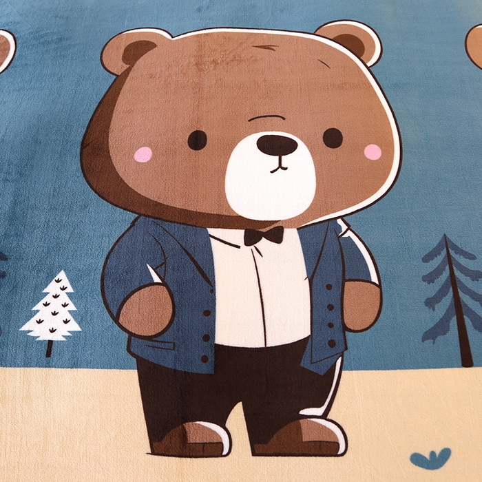 91家纺网 家纺一手货源 找家纺 代芙家纺2025款高克重10斤牛奶绒四件套【下载图片前看下详情公告】泰迪熊