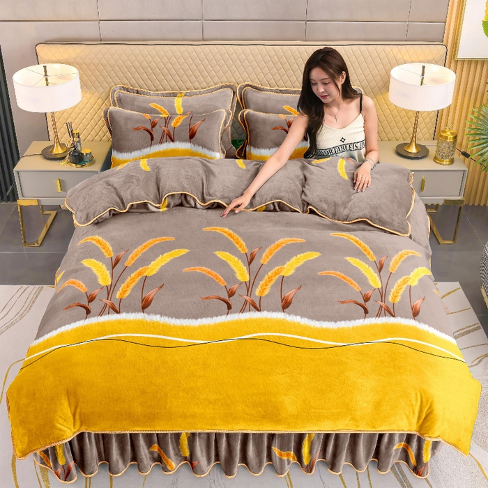 代芙家纺2025款高克重10斤牛奶绒四件套【下载图片前看下详情公告】完美心情