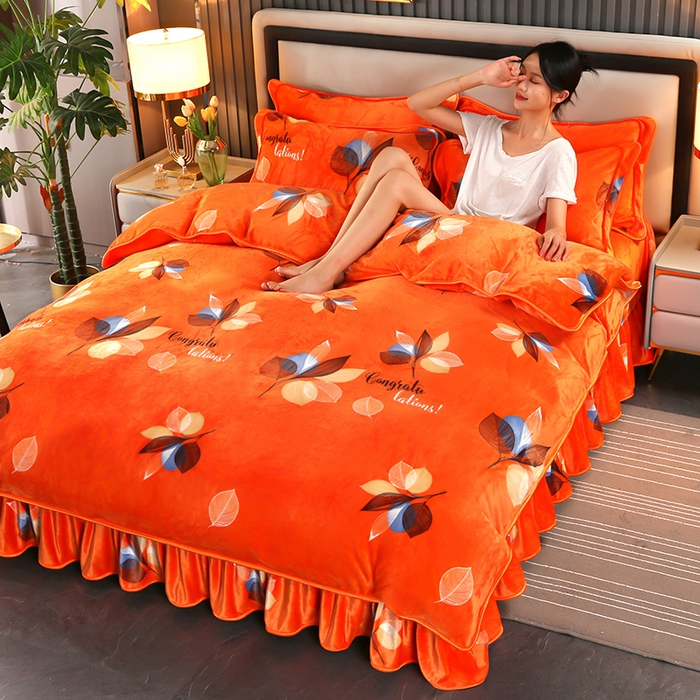 91家纺网 家纺一手货源 找家纺 代芙家纺2025款高克重10斤牛奶绒四件套【下载图片前看下详情公告】叶语