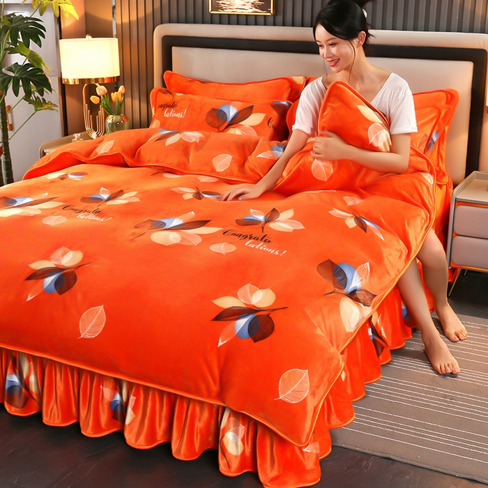 91家纺网 家纺一手货源 找家纺 代芙家纺2025款高克重10斤牛奶绒四件套【下载图片前看下详情公告】叶语