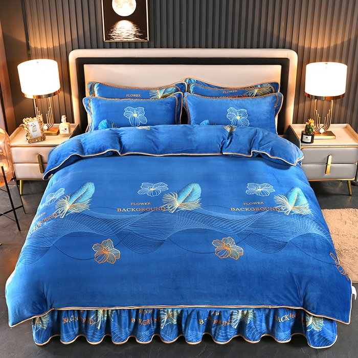 91家纺网 家纺一手货源 找家纺 代芙家纺2025款高克重10斤牛奶绒四件套【下载图片前看下详情公告】羽之恋