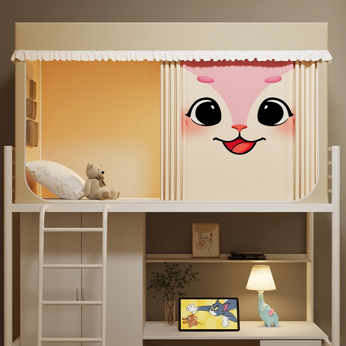 91家纺网 家纺一手货源 找家纺 无瑕家居 2025新款高级蒙古包家用卧室坐床蚊帐加粗儿童防止掉床超大空间免安装床笠卡通口袋款 蓝色宇航员