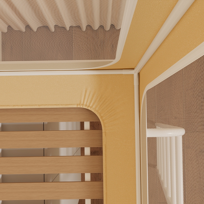 91家纺网 家纺一手货源 找家纺 无瑕家居 2025新款无涂层高克重遮光学生蚊帐宿舍蚊帐上下铺通用学生蚊帐 小狗