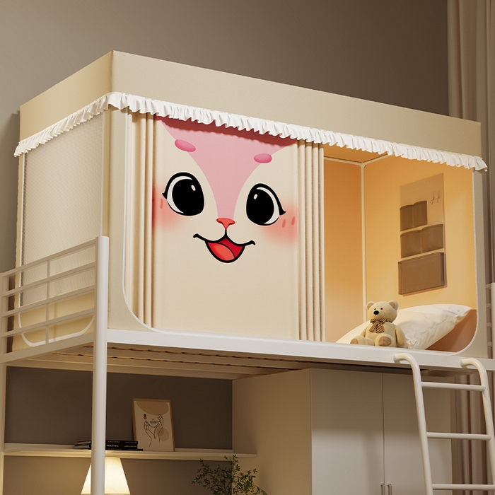 91家纺网 家纺一手货源 找家纺 无瑕家居 2025新款无涂层高克重遮光学生蚊帐宿舍蚊帐上下铺通用学生蚊帐 狐狸