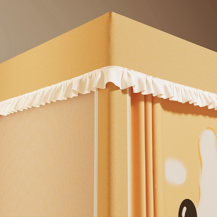 91家纺网 家纺一手货源 找家纺 无瑕家居 2025新款无涂层高克重遮光学生蚊帐宿舍蚊帐上下铺通用学生蚊帐 小狗