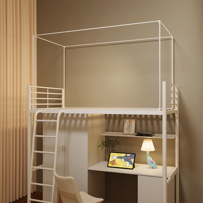 91家纺网 家纺一手货源 找家纺 无瑕家居 2025新款无涂层高克重遮光学生蚊帐宿舍蚊帐上下铺通用学生蚊帐 小熊