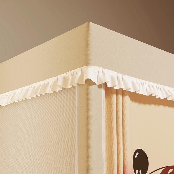 91家纺网 家纺一手货源 找家纺 无瑕家居 2025新款无涂层高克重遮光学生蚊帐宿舍蚊帐上下铺通用学生蚊帐 小熊