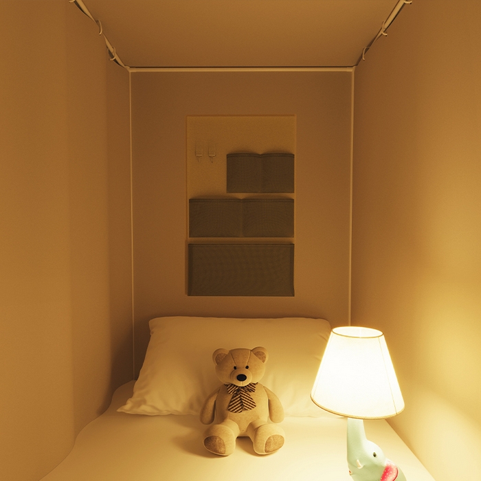 91家纺网 家纺一手货源 找家纺 无瑕家居 2025新款无涂层高克重遮光学生蚊帐宿舍蚊帐上下铺通用学生蚊帐 兔子