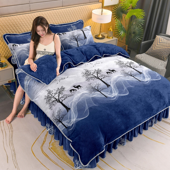 91家纺网 家纺一手货源 找家纺 代芙家纺2025款高克重10斤牛奶绒四件套【下载图片前看下详情公告】遇见