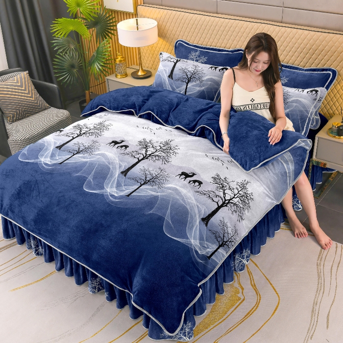 91家纺网 家纺一手货源 找家纺 代芙家纺2025款高克重10斤牛奶绒四件套【下载图片前看下详情公告】遇见