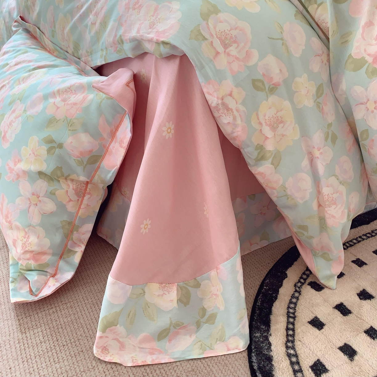 91家纺网 家纺一手货源 找家纺 莱豫家纺 2025新款全棉纯棉四件套 花恋