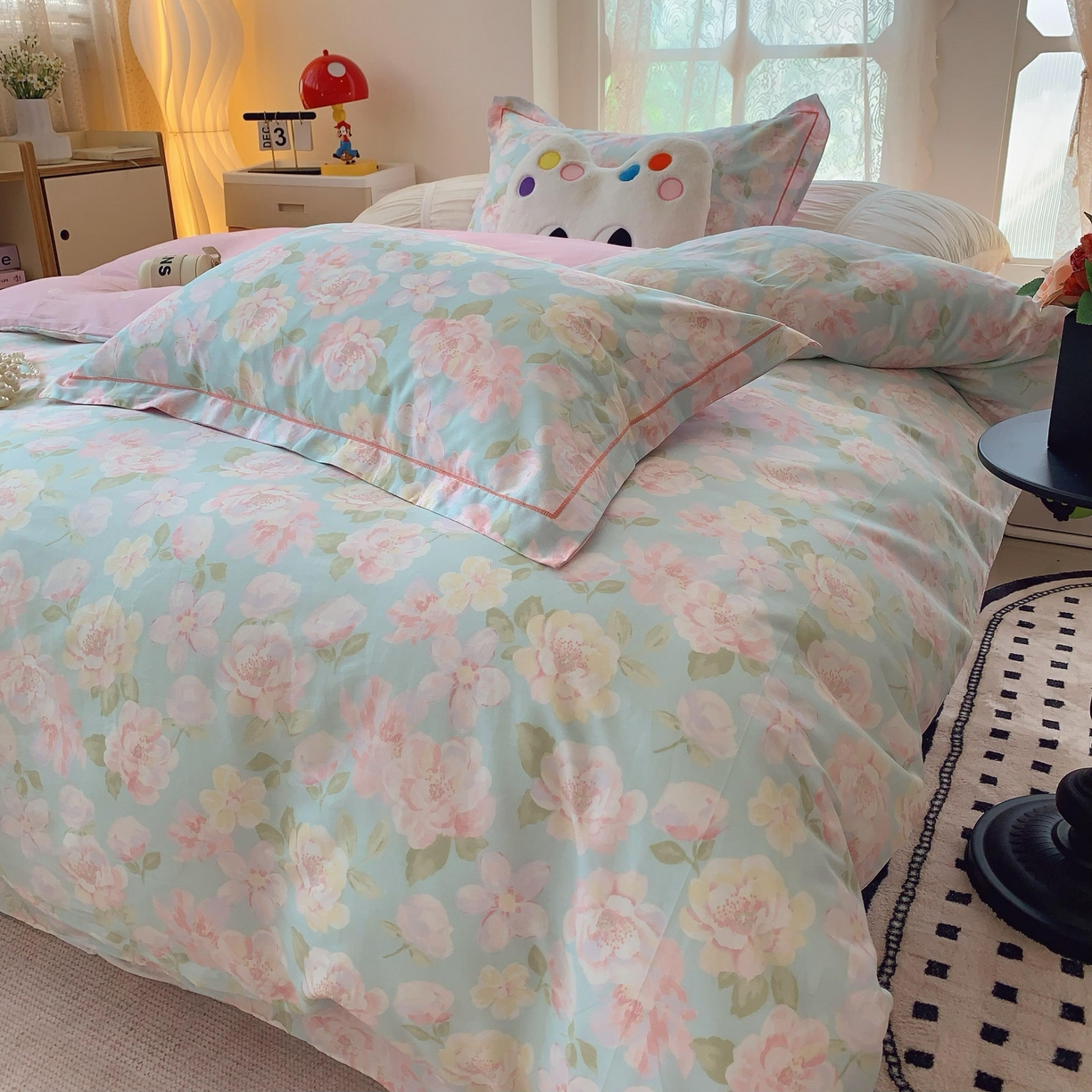 91家纺网 家纺一手货源 找家纺 莱豫家纺 2025新款全棉纯棉四件套 花恋