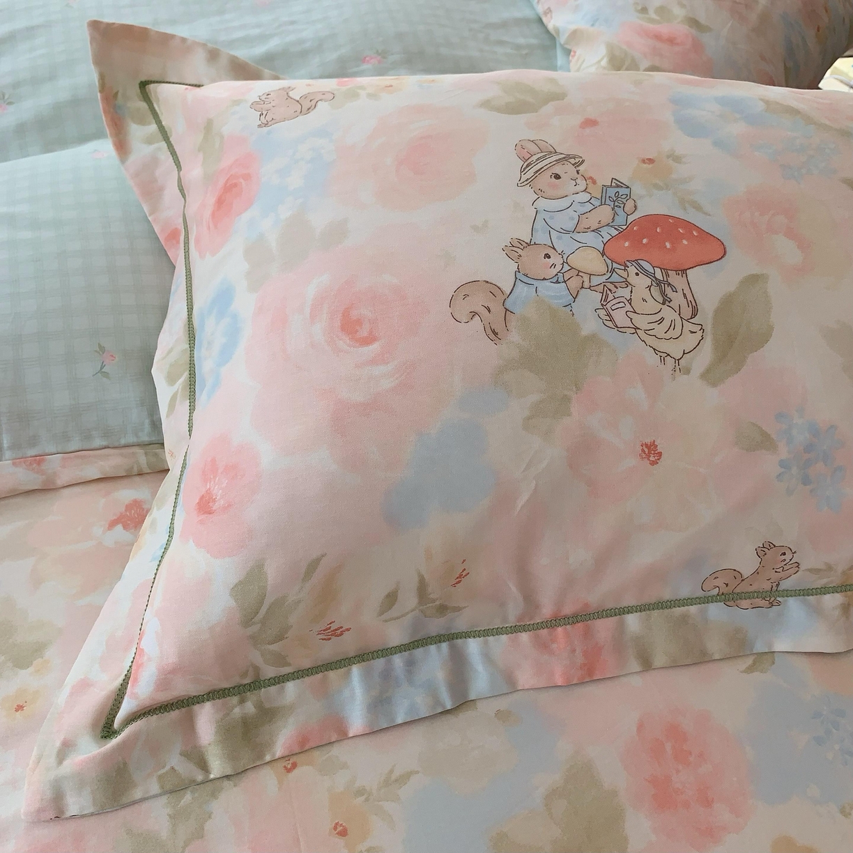 91家纺网 家纺一手货源 找家纺 莱豫家纺 2025新款全棉纯棉四件套 花仙兔