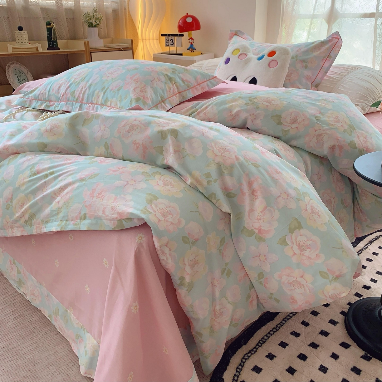 91家纺网 家纺一手货源 找家纺 莱豫家纺 2025新款全棉纯棉四件套 花恋