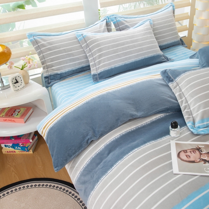 91家纺网 家纺一手货源 找家纺 优姿家纺 2025新款加厚全消光牛奶绒印花四件套伊莎贝拉