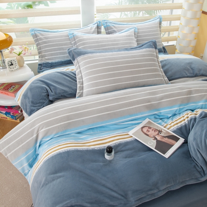 91家纺网 家纺一手货源 找家纺 优姿家纺 2025新款加厚全消光牛奶绒印花四件套伊莎贝拉