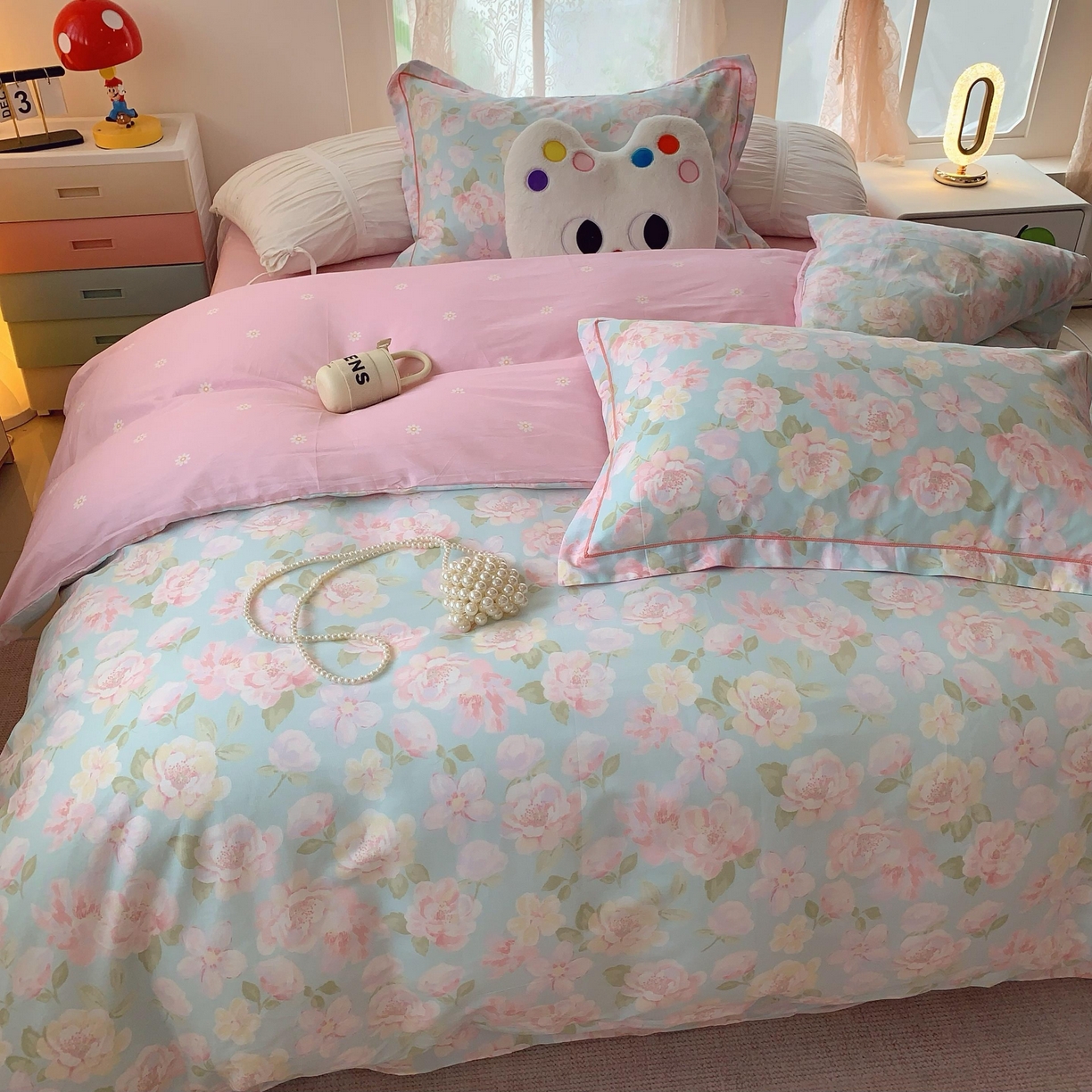 91家纺网 家纺一手货源 找家纺 莱豫家纺 2025新款全棉纯棉四件套 花恋