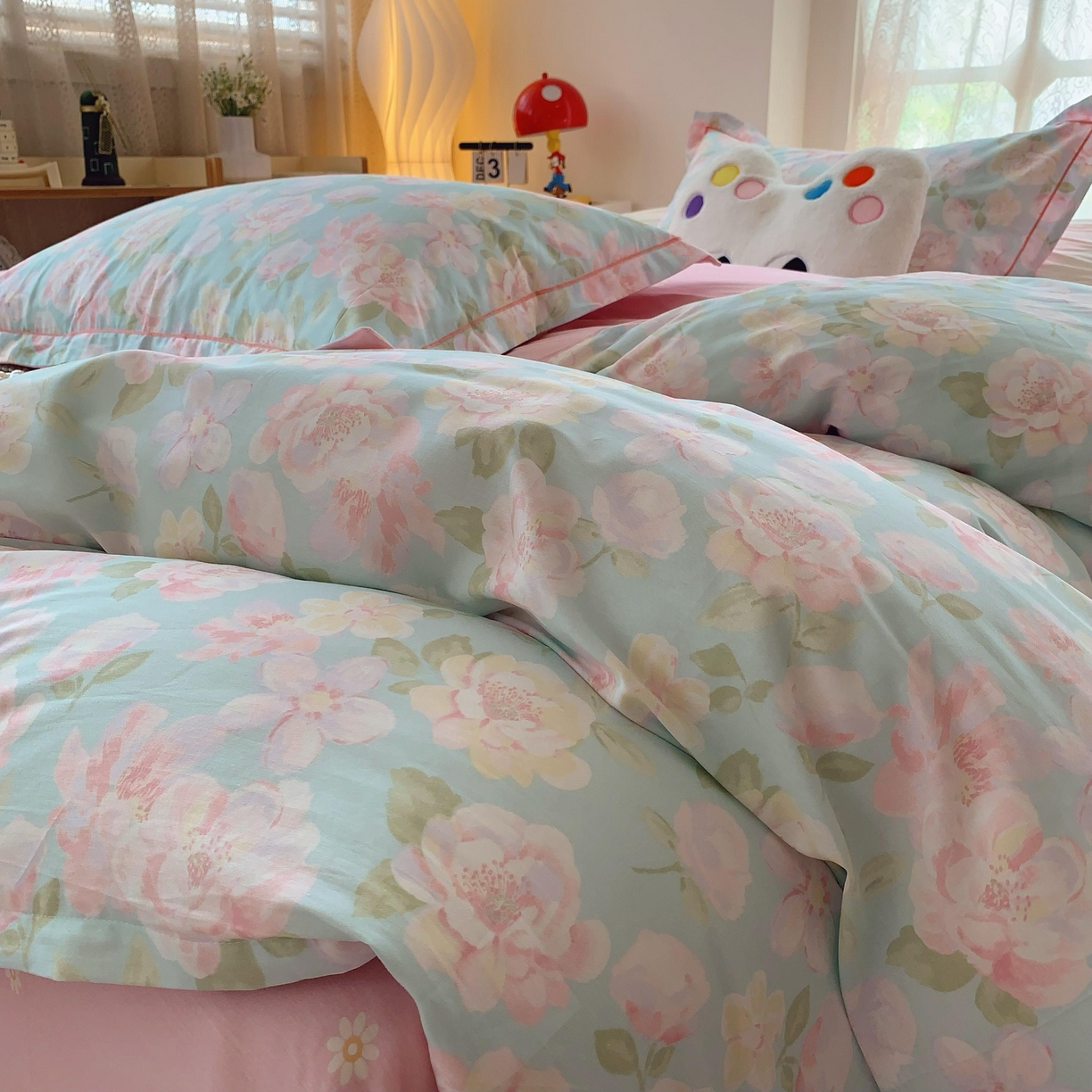 91家纺网 家纺一手货源 找家纺 莱豫家纺 2025新款全棉纯棉四件套 花恋