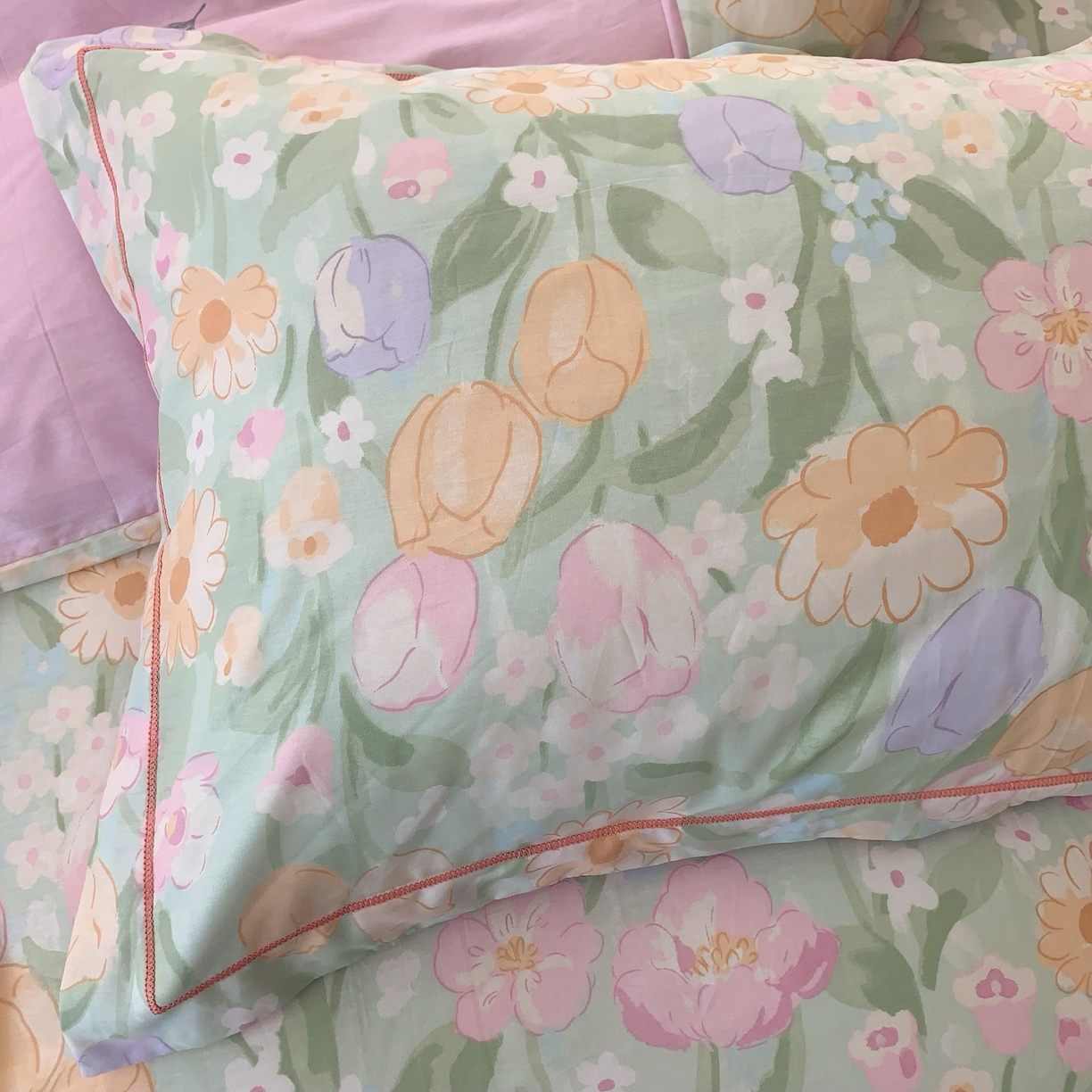 91家纺网 家纺一手货源 找家纺 莱豫家纺 2025新款全棉纯棉四件套 秘境花园