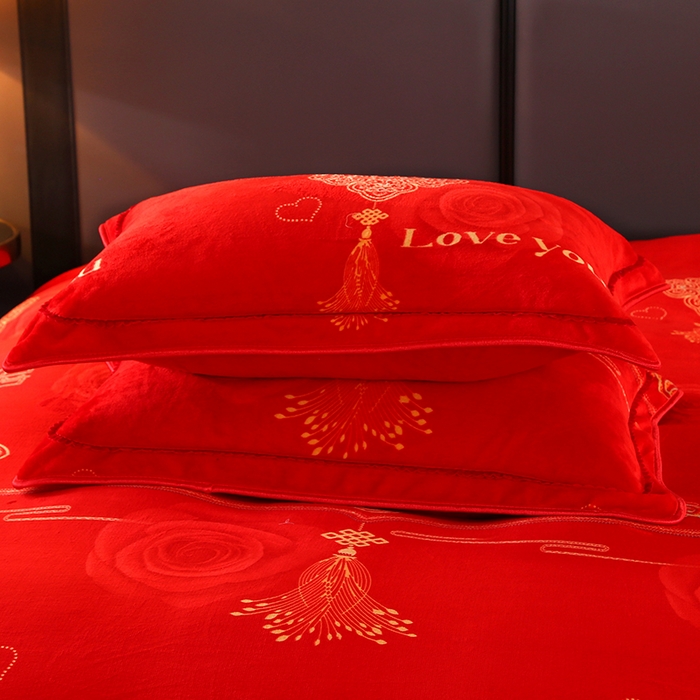 91家纺网 家纺一手货源 找家纺 代芙家纺2025款高克重10斤牛奶绒四件套【下载图片前看下详情公告】真爱永恒