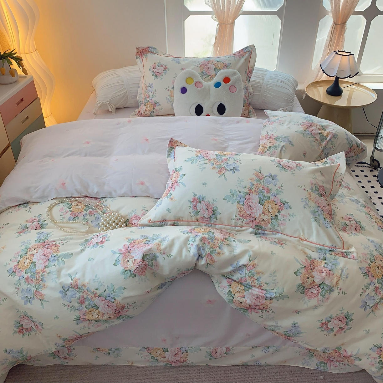 91家纺网 家纺一手货源 找家纺 莱豫家纺 2025新款全棉纯棉四件套 花语