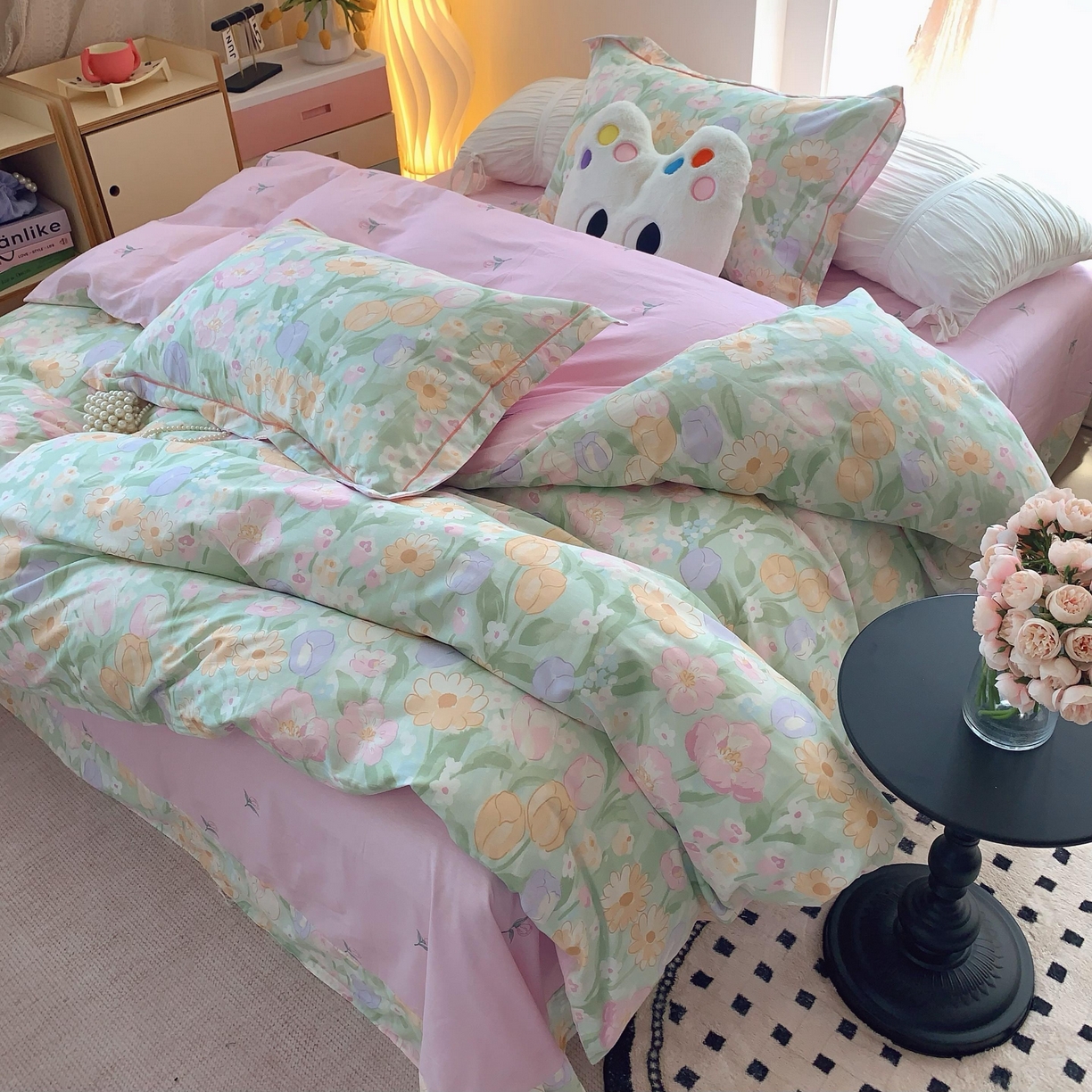 91家纺网 家纺一手货源 找家纺 莱豫家纺 2025新款全棉纯棉四件套 秘境花园