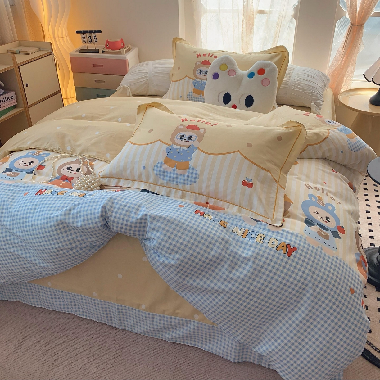 91家纺网 家纺一手货源 找家纺 莱豫家纺 2025新款全棉纯棉四件套 布布宝贝