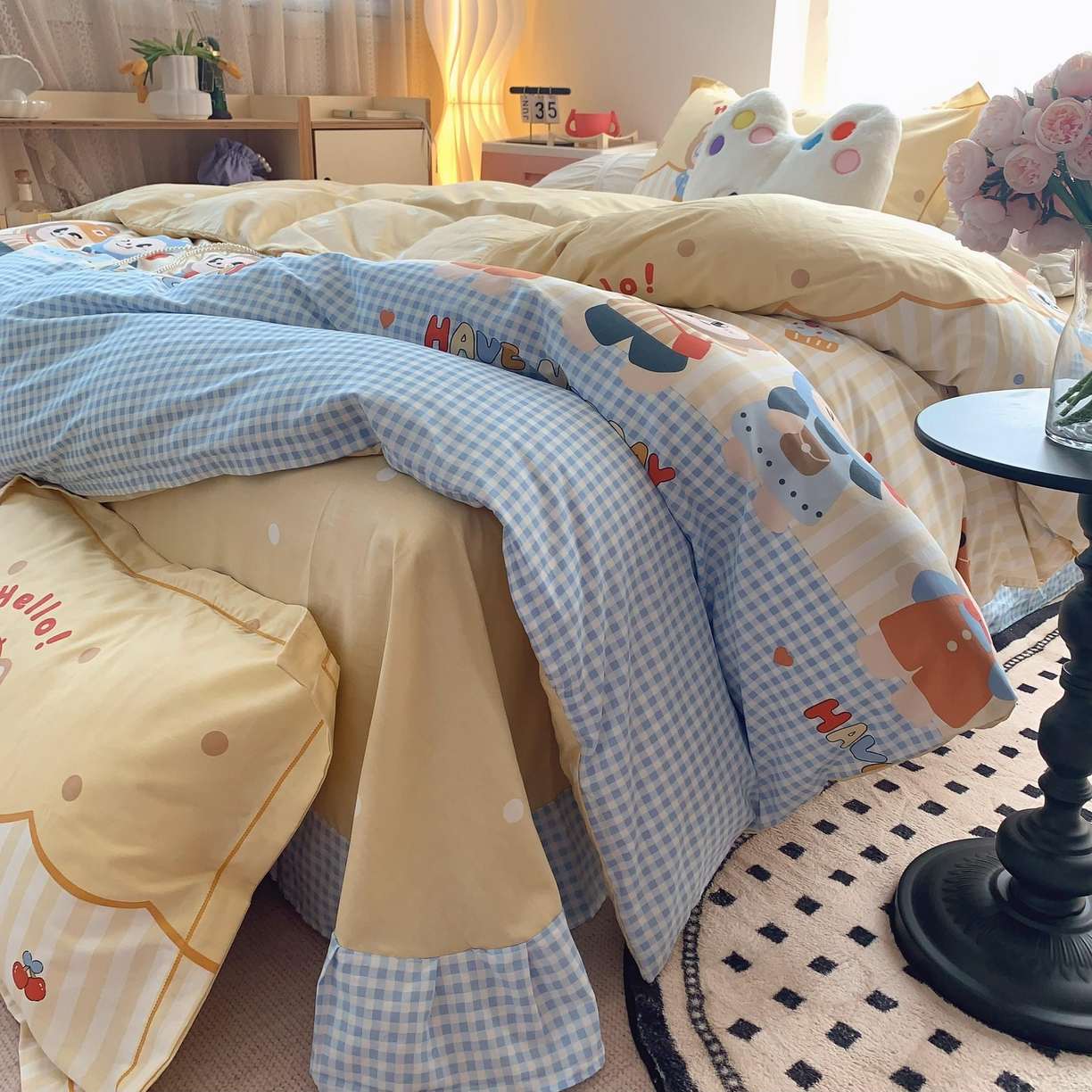 91家纺网 家纺一手货源 找家纺 莱豫家纺 2025新款全棉纯棉四件套 布布宝贝