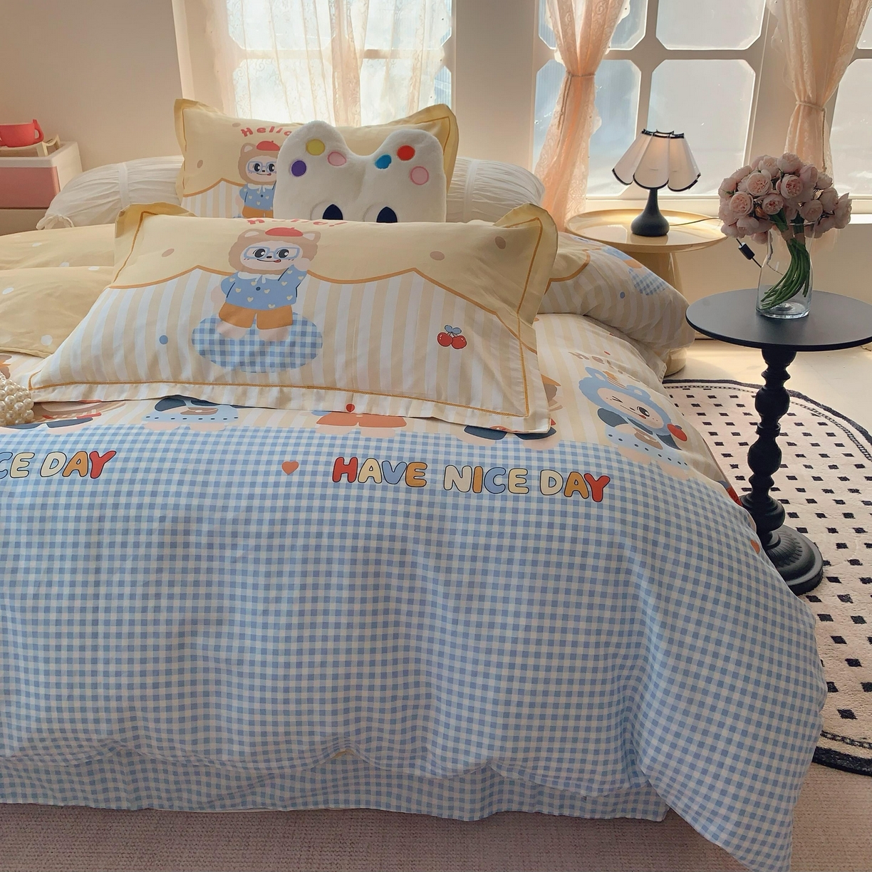 91家纺网 家纺一手货源 找家纺 莱豫家纺 2025新款全棉纯棉四件套 布布宝贝