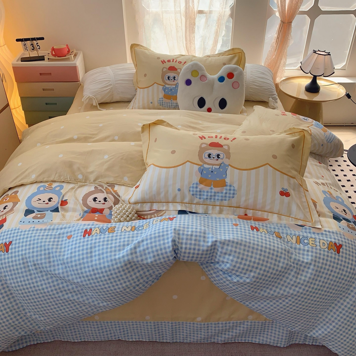 91家纺网 家纺一手货源 找家纺 莱豫家纺 2025新款全棉纯棉四件套 布布宝贝