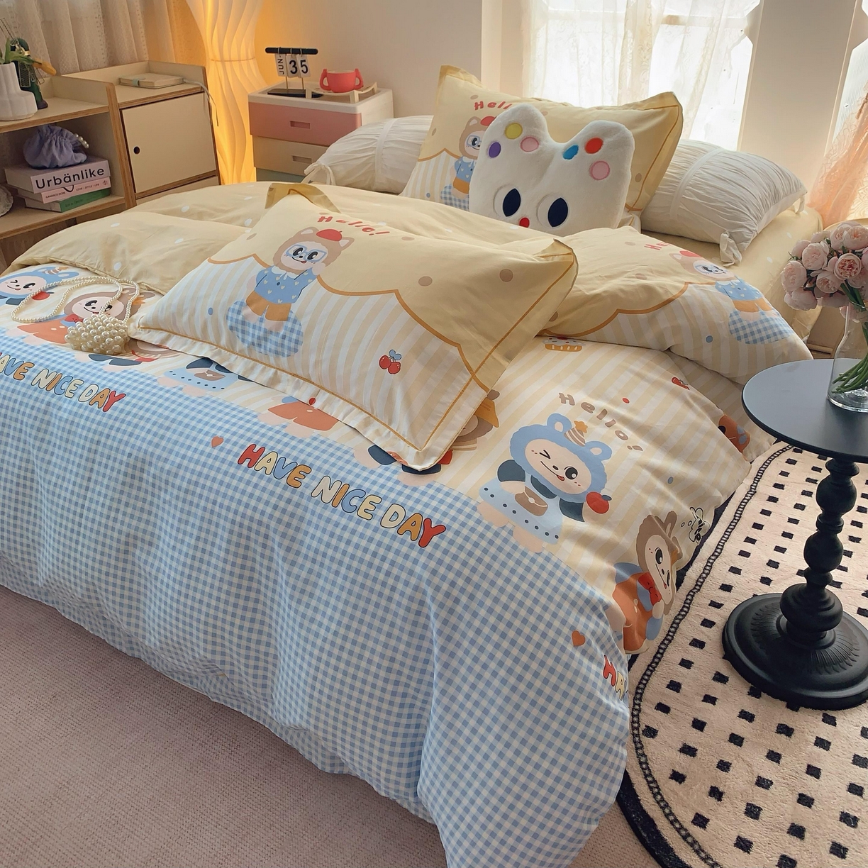 91家纺网 家纺一手货源 找家纺 莱豫家纺 2025新款全棉纯棉四件套 布布宝贝