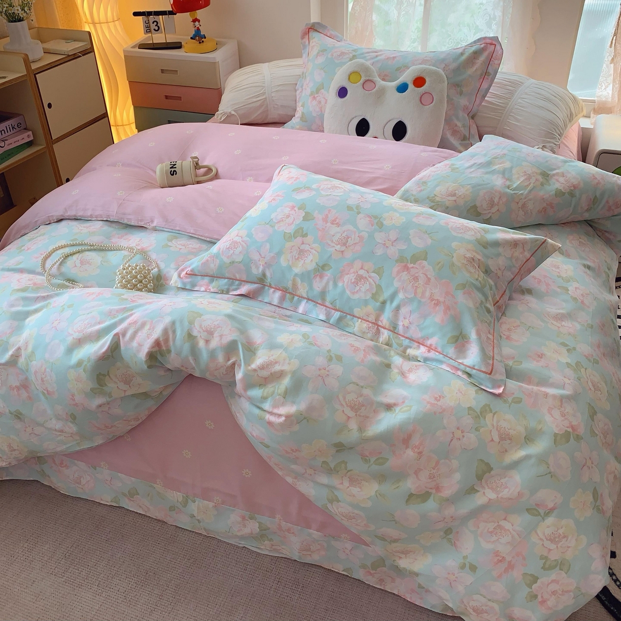 91家纺网 家纺一手货源 找家纺 莱豫家纺 2025新款全棉纯棉四件套 花恋