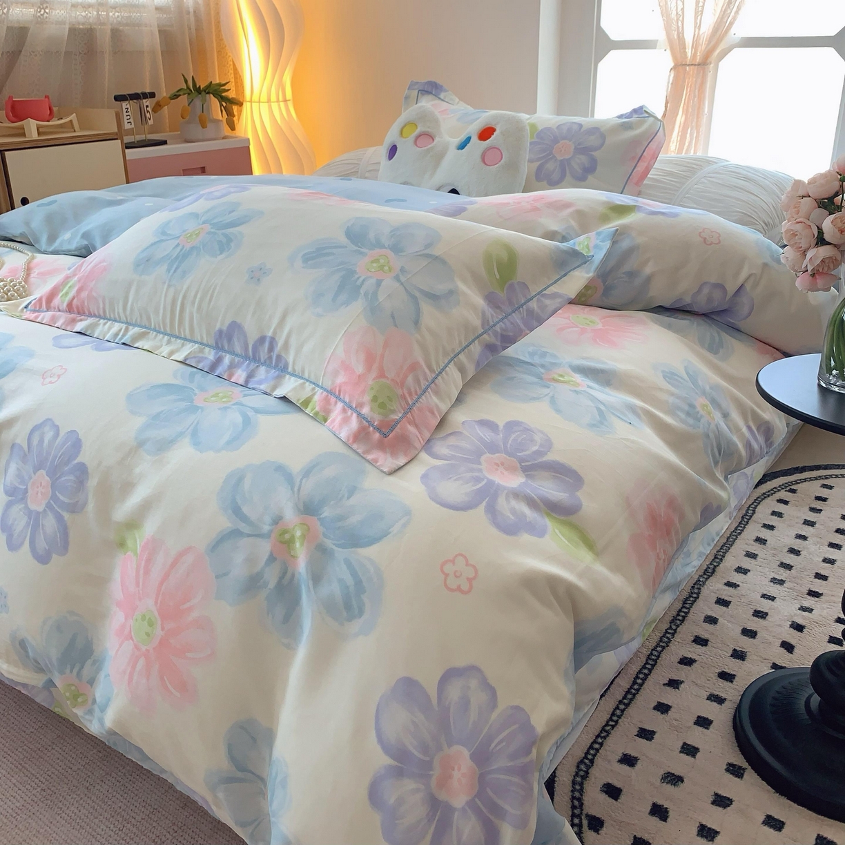 91家纺网 家纺一手货源 找家纺 莱豫家纺 2025新款全棉纯棉四件套 柏拉图