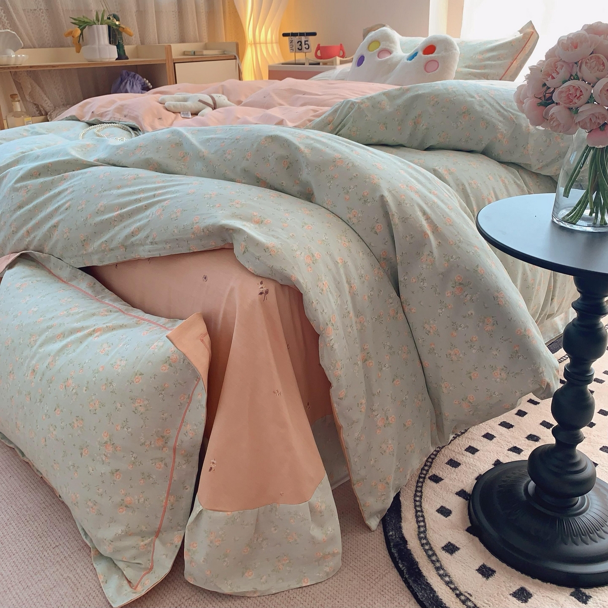 91家纺网 家纺一手货源 找家纺 莱豫家纺 2025新款全棉纯棉四件套 梦醒花间